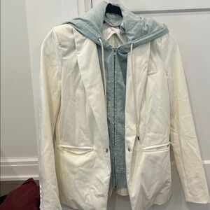 Central Park West Ivory and Sky Blue Jacket